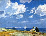 Edward Henry Potthast Famous Paintings - Along the Shore